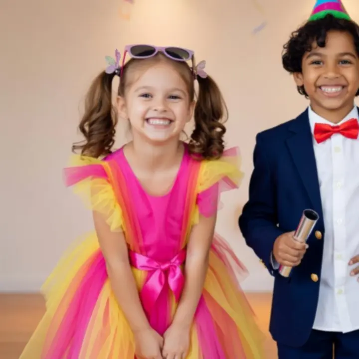 Kinderen in feestelijke outfits voor verschillende gelegenheden