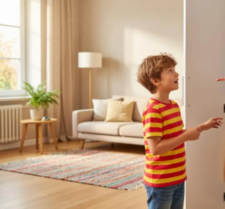 Kind samen met styliste bij kledingkast tijdens stylingadvies